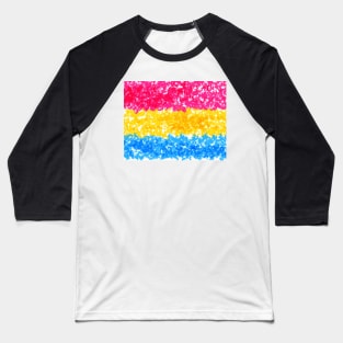 Pansexual Flag Painted Swirls Design Baseball T-Shirt